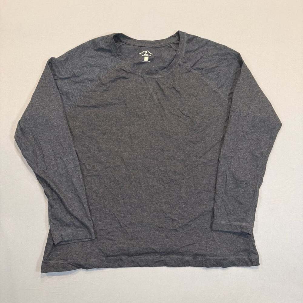 Blue Mountain Long Sleeve Shirt Size L Gray Crewneck Pullover
